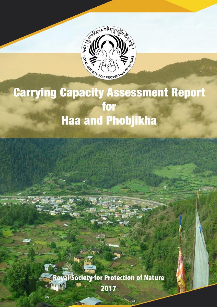 Carrying capacity assessment report for Haa and Phobjikha. cover