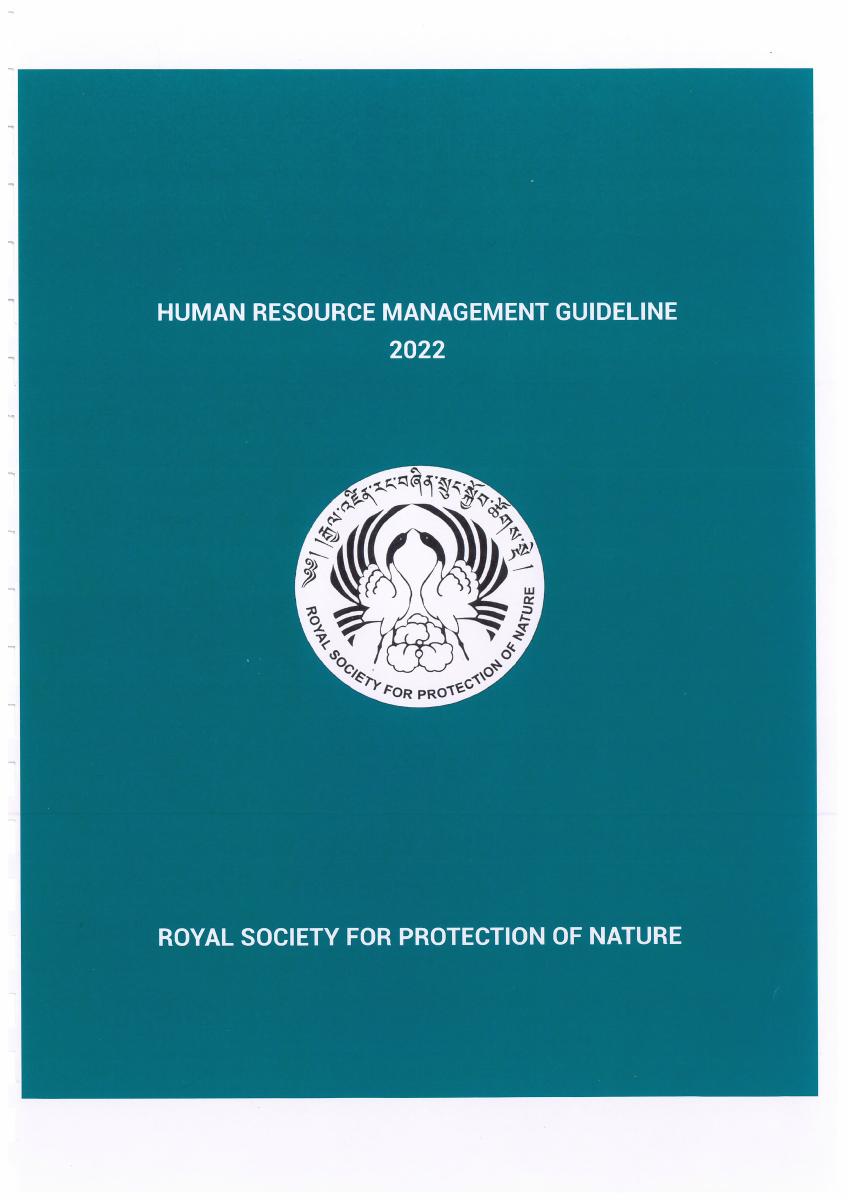 Human resource management guideline 2022 cover