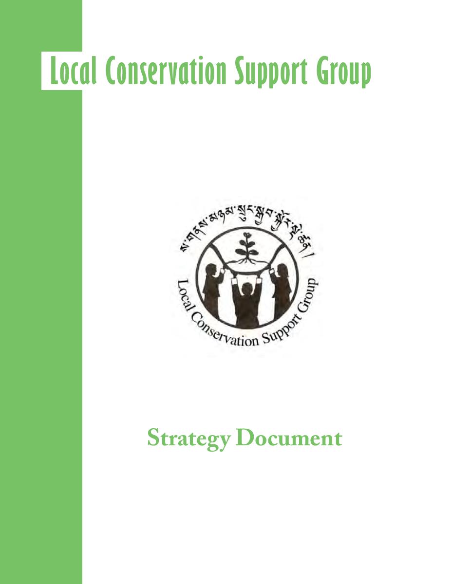 Local Conservation Support Group: Strategy document cover