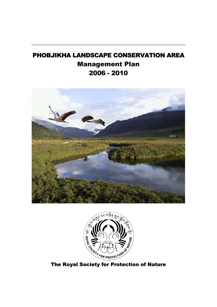 Phobjikha Landscape Conservation Area: Management plan (2006-2010) cover