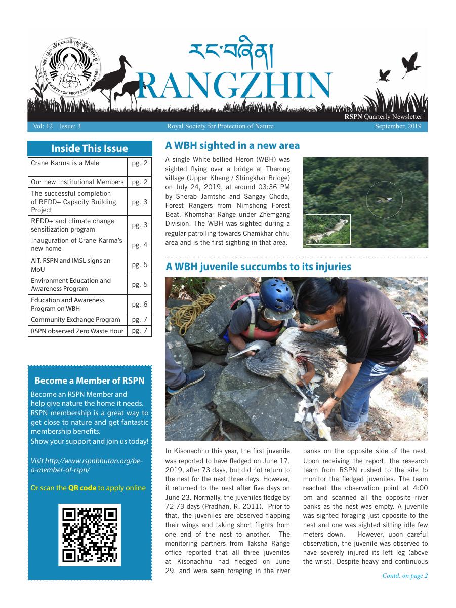 Rangzhin Volume 12, Issue 3, September 2019 cover