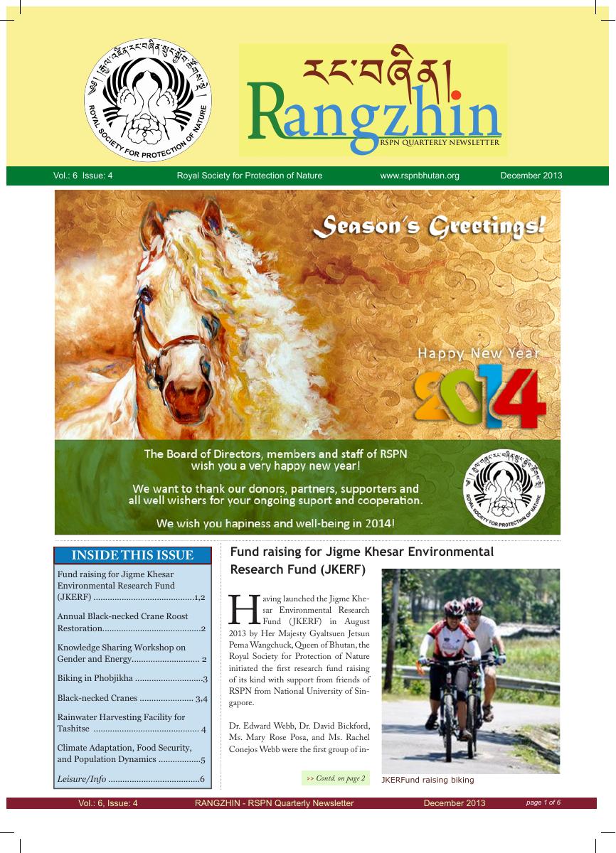 Rangzhin Volume 6, Issue 4, December 2013 cover