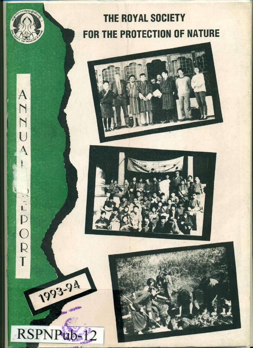 Annual Report 1993 to 1994 cover