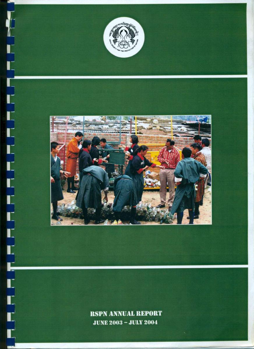 Annual Report 2003 to 2004 cover