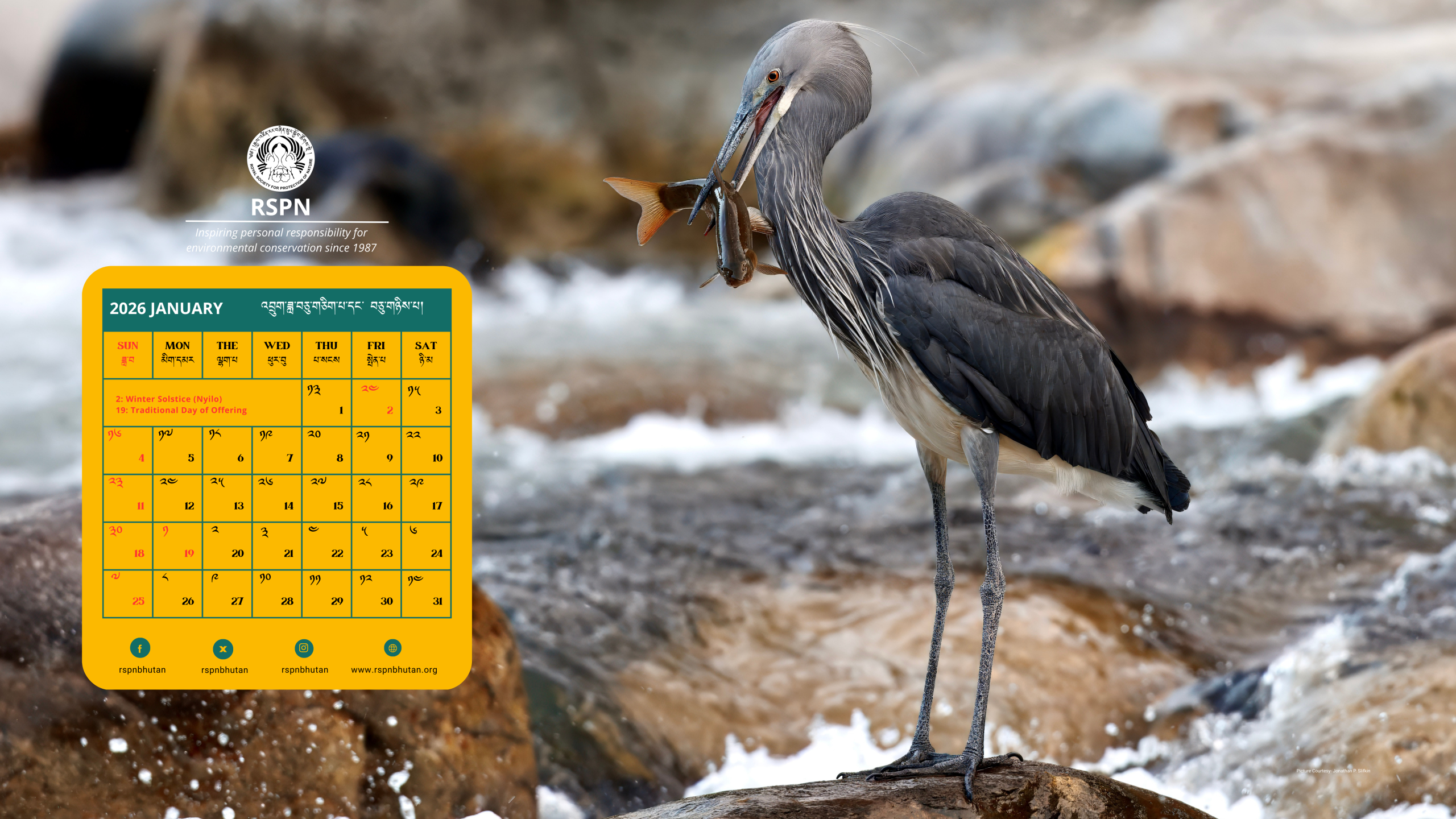 Desktop Calender January 2026