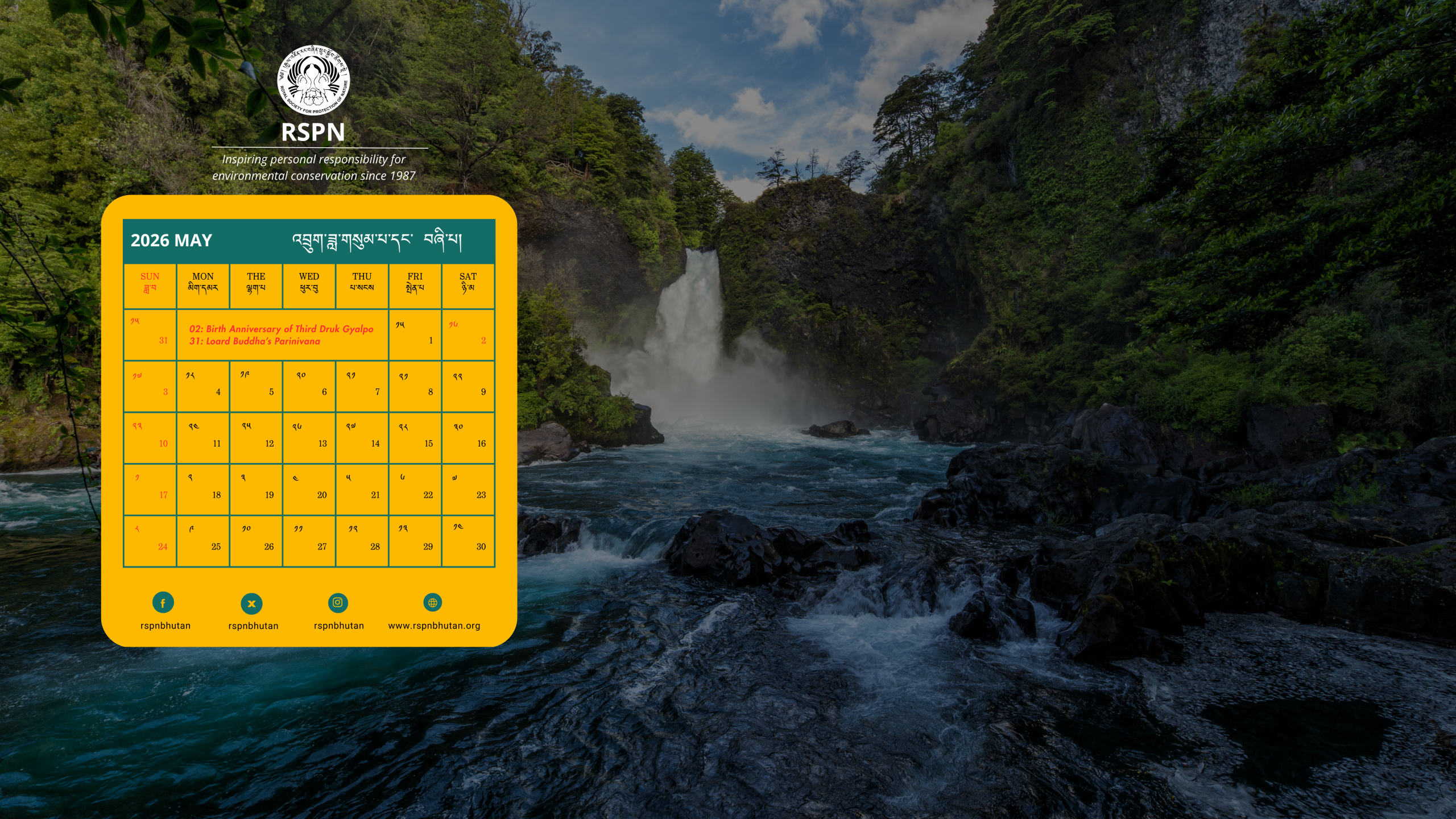 Desktop Calender May 2026