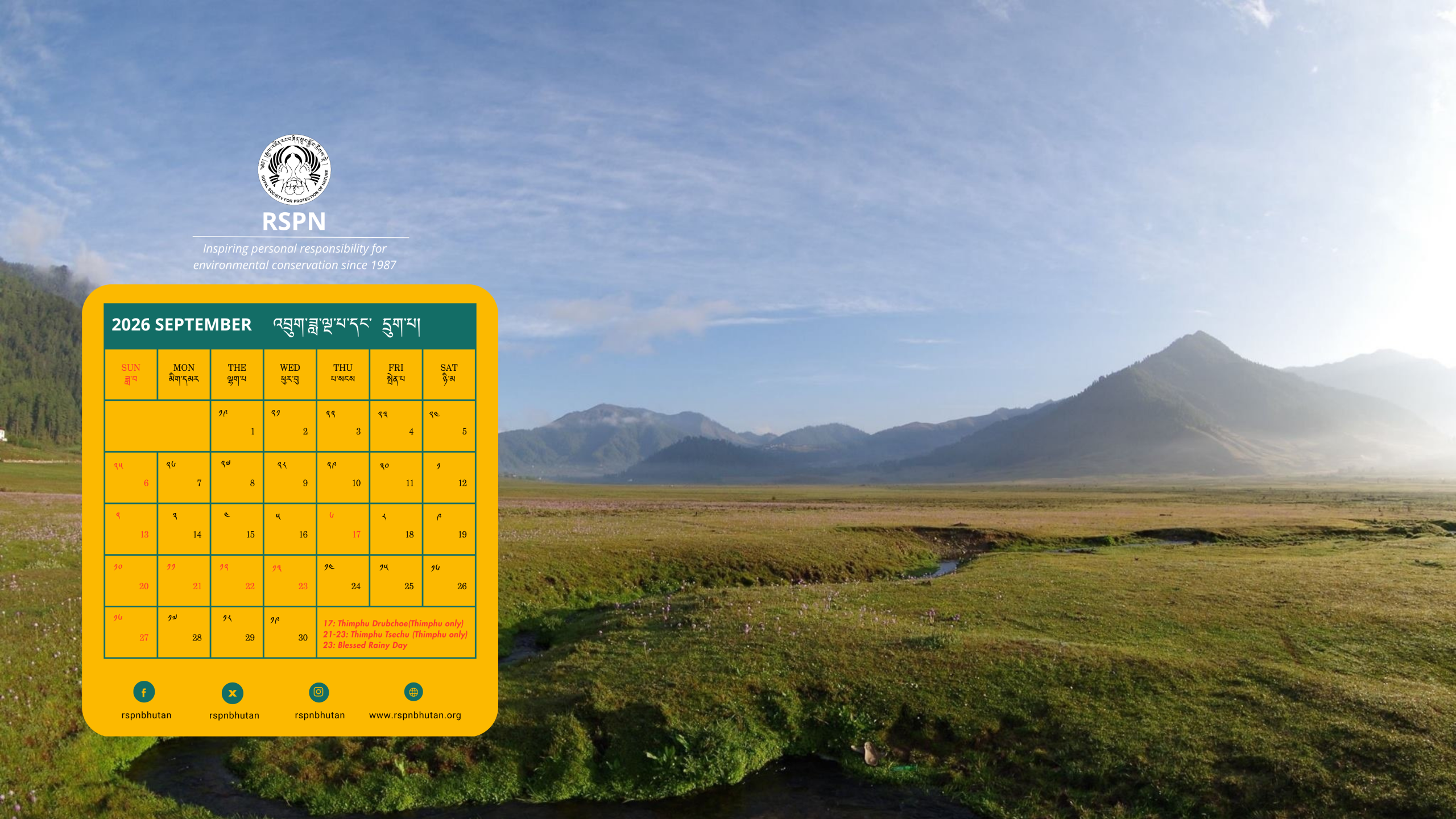 Desktop Calender September 2026